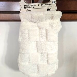 Friends Forever XS white dog jacket
